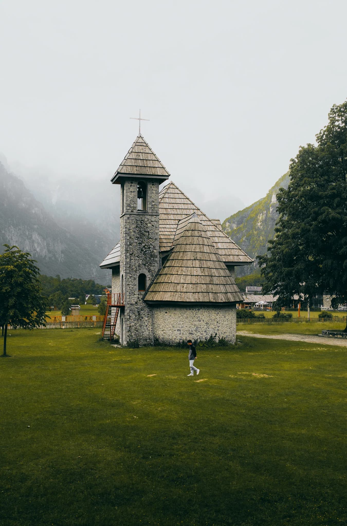 Church in the mist