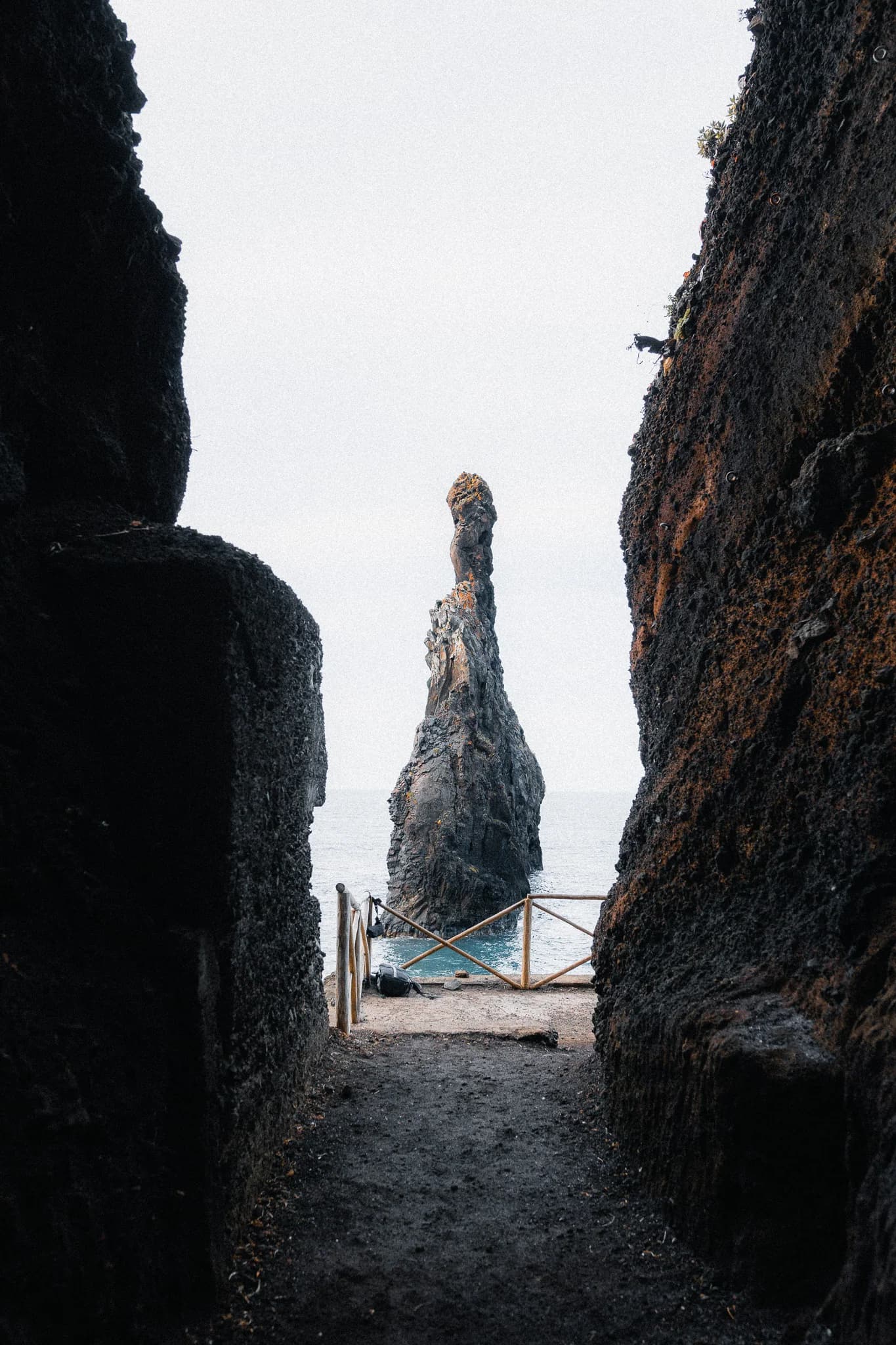 Through the needle