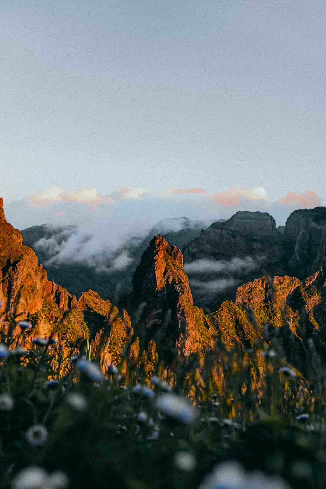 First light on stone