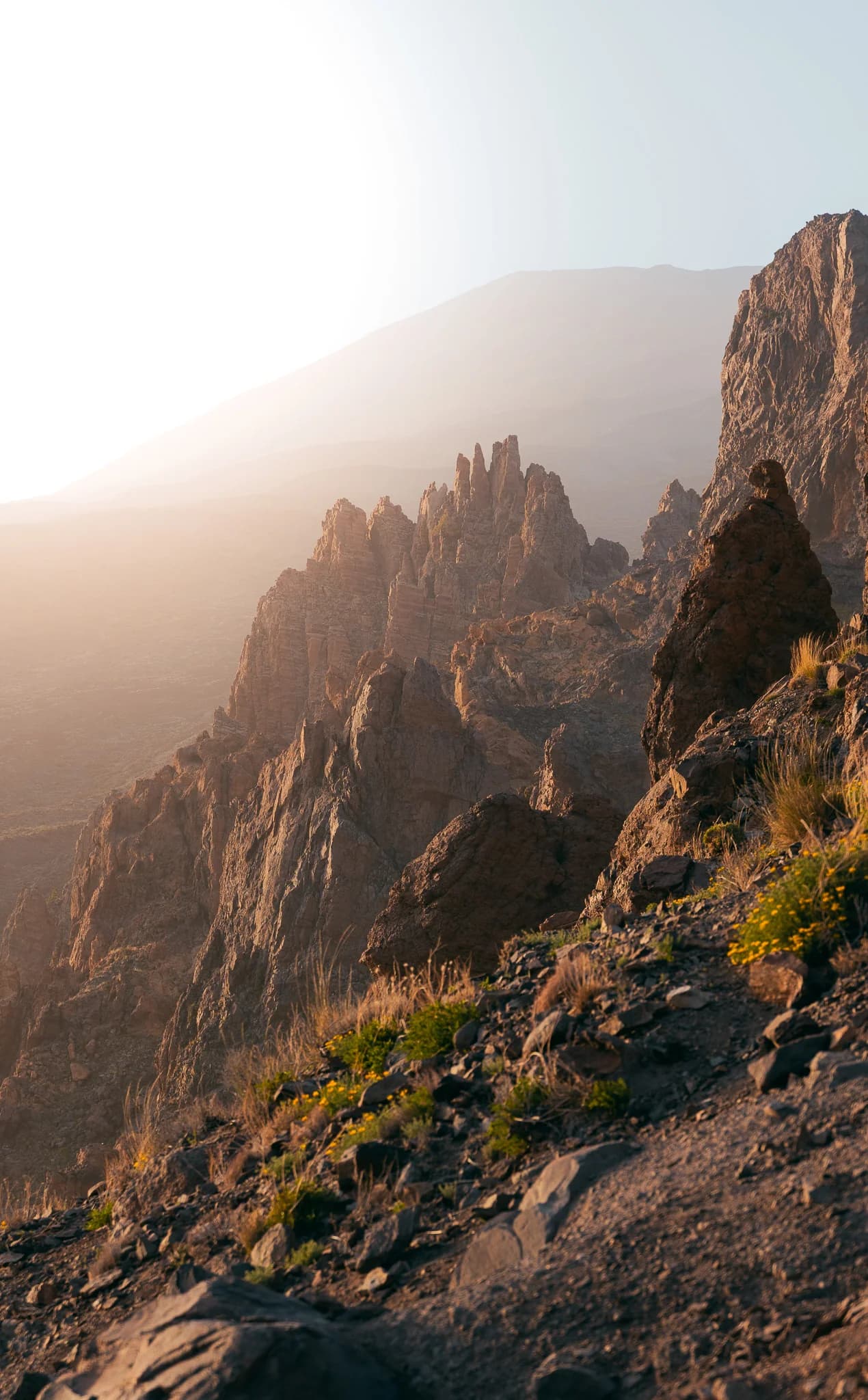 Volcanic spires